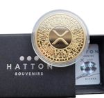XRP Ripple Inspired Coin | Gold Rare Crypto Coin | FREE Display Case | Souvenir