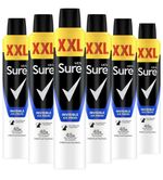 Sure Men Anti-Perspirant Aerosol Invisible Ice Fresh Spray Deodorant XXL 6x300ml