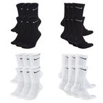 NEW Nike Dri-Fit 6-Pair Crew Socks - Cushioned for Gym & Sport, Unisex !!
