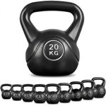 2-20kg Vinyl Kettlebell Weight Set Kettlebells Exercise Home Fitness Workout Gym