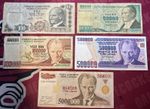 Turkey Banknote Lot Of 5 Turkish 100 Lira to 5 Million Lira Currency Atatürk