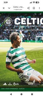 PRE ORDER PROG Celtic v Heart Of Midlothian Hearts - Scottish Premiers May 2026