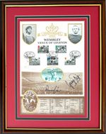 George Best, Dennis Law, Man Utd Football Legends Hand Signed Framed FDC & COA