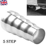 Stainless Steel Exhaust 5 Step Reducer Adapter Connector Pipe Cone Universal