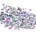 Crystal AB Non Hotfix FlatBack Rhinestones Glitter Gems 3d Nail Art Decoration