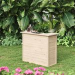Rustic Pine Wooden Counter Table Cocktail Home Bar Garden Bar Reception Desk