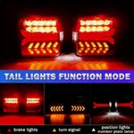 Wireless Led Rear Tail Lights Battery Operated USB Magnetic Tow Towing Trailer -