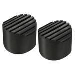 68mm ID Rubber Telescopic Ladder Non-Slip Feet Mat Pad Cover Cushion Black, 2pcs