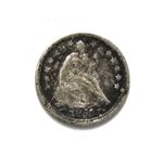 1853 Arrows Seated Liberty Half Dime - Almost Uncirculated !!