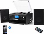 Bluetooth Record Player Turntable with Stereo Speaker, LP Vinyl to MP3 Converter