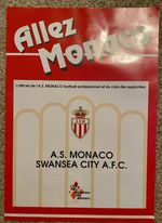 1991 AS Monaco V Swansea City European Cup Winners Cup Programme