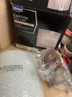 4*Wickes Barton Wall Light Brushed Chrome Frosted Glass Shade Dimmable New Boxed
