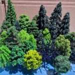 HO OO Gauge Trees Set 29 - 36x Mixed woodland model trees 5cm - 10cm D&D DnD