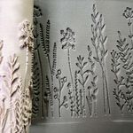 POTT’R 90mm Clay Pottery Texture Roller Tall Grasses - repeat meadowline pattern