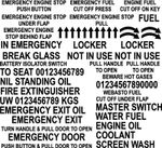 COACH BUS MINIBUS PSV PCV TAXI HGV LEGAL MOT LETTERING STICKER DECAL 25MM & 15MM