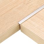 4Pcs 2.9Ft x 0.31" T-Molding Floor Transition Strip, Floor Gap Trim, Silver