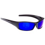 UGLY FISH RS5228 MATT BLACK FRAMES REVO BLUE MIRROR LENS MOTORCYCLE SUNGLASSES