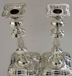 LARGE 9.5 inch ANTIQUE STERLING SILVER MILITARY CANDLESTICKS 1910 APTC 1260g