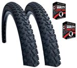 Baldys 27.5 x 2.25 BLACK Mountain Bike TYREs / TUBEs Off Road Knobby Tread