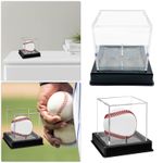 2-10PC Baseball Cube UV Protection Display Case Holder with Built in Stand Clear