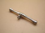 Fancy Replacement Silver Bevelled Edge T Bar For Albert / Pocket Watch Chain