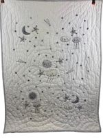 Pottery Barn Kids Celestial Patchwork Reversible Quilt for Baby Crib 