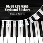 PIANO KEYBOARD NOTE LABELS REMOVABLE SILICONE PIANO STICKERS 61 KEYS REUSABLE UK