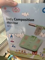 Omron BF511-T Body Composition Monitor 8 Sensor BMI Fat Muscle Scale, Turquoise