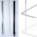 Ceiling Mount Bracket for Shower Curtain Rod/Rail Chrome Black White 55cm Length