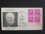 FDCard USA 1948, William A. White, Journalist, Pulitzer Prize, Block of 4, Rare!
