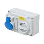 16Amp & 32Amp 3Pin IP44 Interlocked Switched Socket 240Volt Blue Waterproof