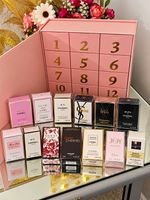Pink & Gold Christmas Drawer Advent Calendar With 12 Mini Perfumes