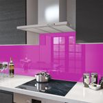 Glass Splashbacks Fuchsia Pink and Glass Upstands - Made By Premier Range