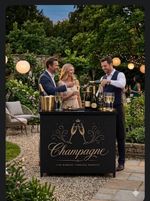 PORTABLE CHAMPAGNE BAR  CHAMPAGNE BARTENDER STATION CHAMPAGNE EVENTS BAR