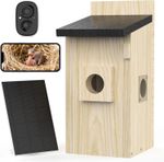 Smart Bird Box Camera 4MP AI WiFi Solar Battery Powered Nesting Box Outdoors HD