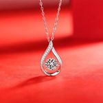 1ct Pendant Necklace White Gold Lab-Created VVS1/D/Excellent Diamond Test Pass