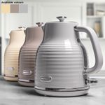 Daewoo Sienna Jug Kettle 1.7 Litre Cordless 360° Base 3KW Rapid Boil Grey Cream