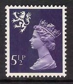 Scotland 1975 S22 5 1/2p centre band Regional Machin MNH
