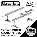 Ultrabright PRO 120w Twin Pack Under Canopy LED Grow Light 3.2 umol/j