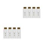 Golf Club Brush Set 8Pcs Reusable Durable White Plastic Cleaner for Golf Clubs