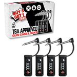 4 Pack TSA Approved 3-Digit Combination Locks for Luggage, Travel Bags, and Gun
