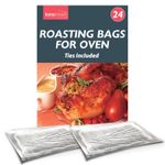 12-48 Large Roasting Bags Chicken Turkey Poultry Meat Fish Oven Cooking 25x38cm