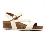 Lunar Cluster Womens Wedge Sandals White Padded Insole Lightweight Wedge Heel