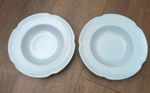 Pair Vintage Johnson Bros Utility Ware 9" Rimmed Soup Pasta Bowls Greydawn VGC