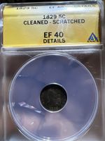 1829 ANACS EF40 Details Capped Bust Half Dime