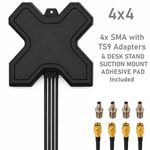 4x4 Window/Wall/Desk Mobile Broadband Antenna Panorama DMM4-6-60 4G 5G SMA TS9