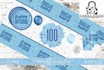 Blue Silver 100th Birthday Party Supplies Tableware & Decorations Glitz Age 100