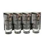 JD HIGHBALL GLASSES MAKE IT COUNT set of 4 bar party collectables mancave