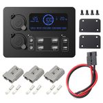 New 12V Power Distribution Box With USB Type-C LED display For Car Boat RV