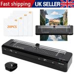 A3 Laminator Laminates A3 A4 & A5 Hot Laminating Machine + 20PCS Pouches UK